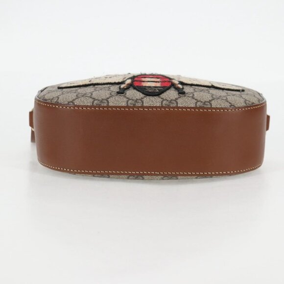 GUCCI GG Supreme Animalie Shoulder Bag PVC Europe Only Beige 409535 Auth 133260V - Picture 6 of 16